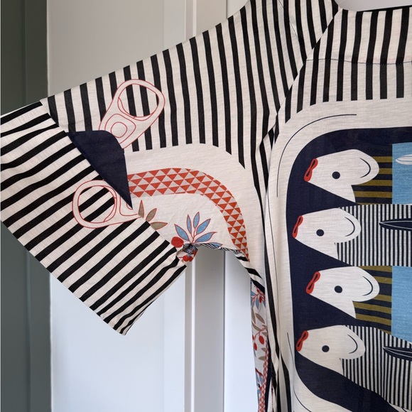 Henrik Vibskov Maximalism Abstract Pattern Drop Sleeve Dress size Large - Picture 7 of 13